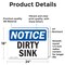 Signmission Dirty Sink, 24 in W x Rectangle, Vinyl Decal OS-2PACK-NS-D-1824-L-11037 - alternate 6